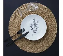 THE HOME DECO FACTORY Assiette En Porcelaine Cottage 20 Cm (lot De 6) Blanc Et Gris