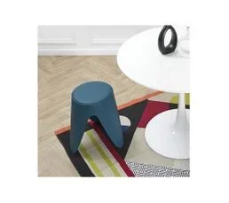 THE HOME DECO FACTORY Tabouret Eve Bleu Canard