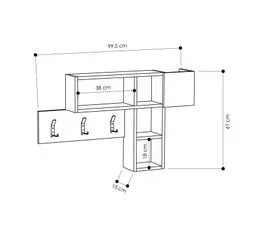 TOILINUX Porte Manteau Game 99 Cm - Blanc