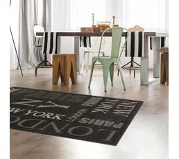 UNAMOURDETAPIS Tapis Chambre 120x170 Gris Et Beige Motif Fresque Fincau 11