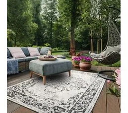 UNAMOURDETAPIS Tapis Extérieur, Kilim Reversible 160x230 Ex1 Med Noir