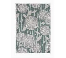 UNAMOURDETAPIS Tapis Extérieur, Kilim Reversible 60x110 Ex1 Para Vert Et Crème