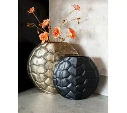 Vase Ines Élégance En Aluminium Noir