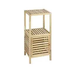 WENKO Etagère De Salle De Bain En Bois Norway - L. 39,5 X H. 86 Cm - Marron Noix