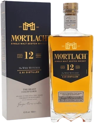WHISKY ECOSSAIS MORTLACH 12 ANS 43,4°